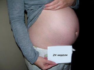 животик 24 неделя беременности