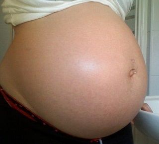 животик 35 неделя беременности